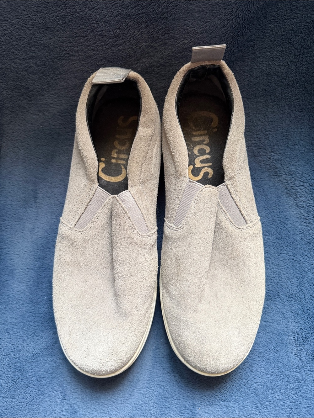 Circus by Sam Edelman Suede Slip-On Flats in Light Gray